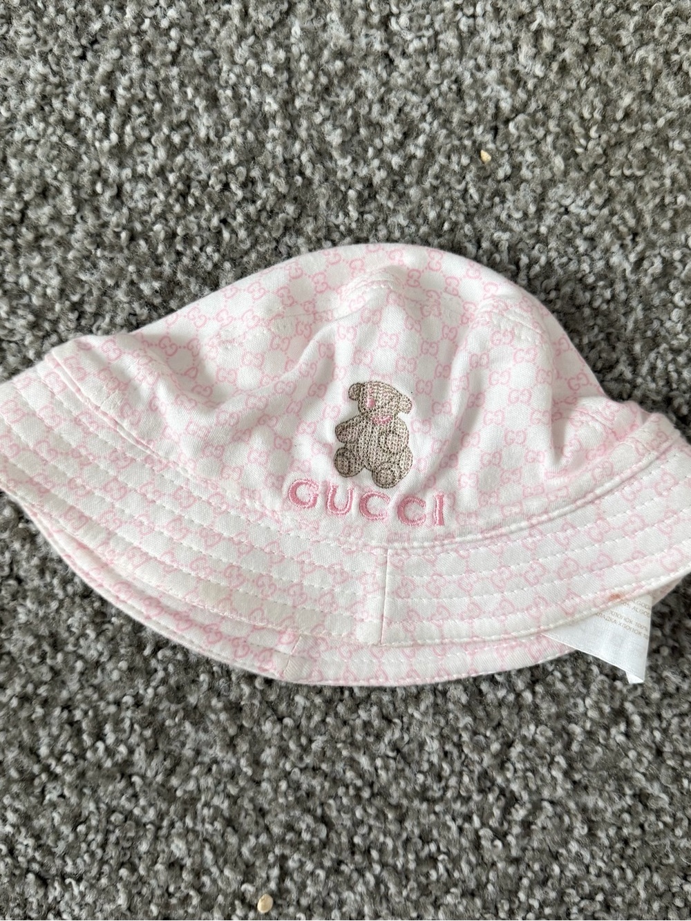 Gucci Light Pink GG Monogram Bucket Hat